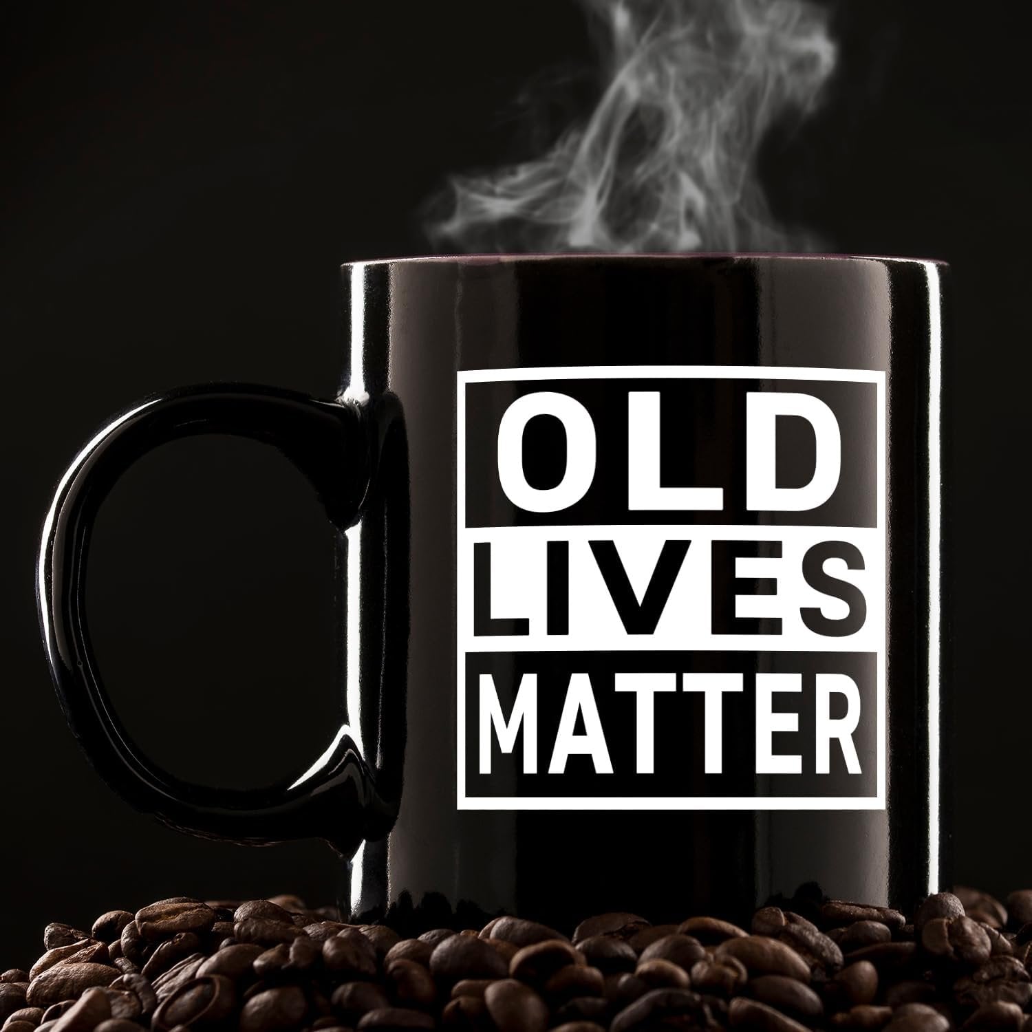 Old Lives Matter Mug, Funny Senior Citizen Gift for Grandma Grandpa, Retirement Gag 11 Oz