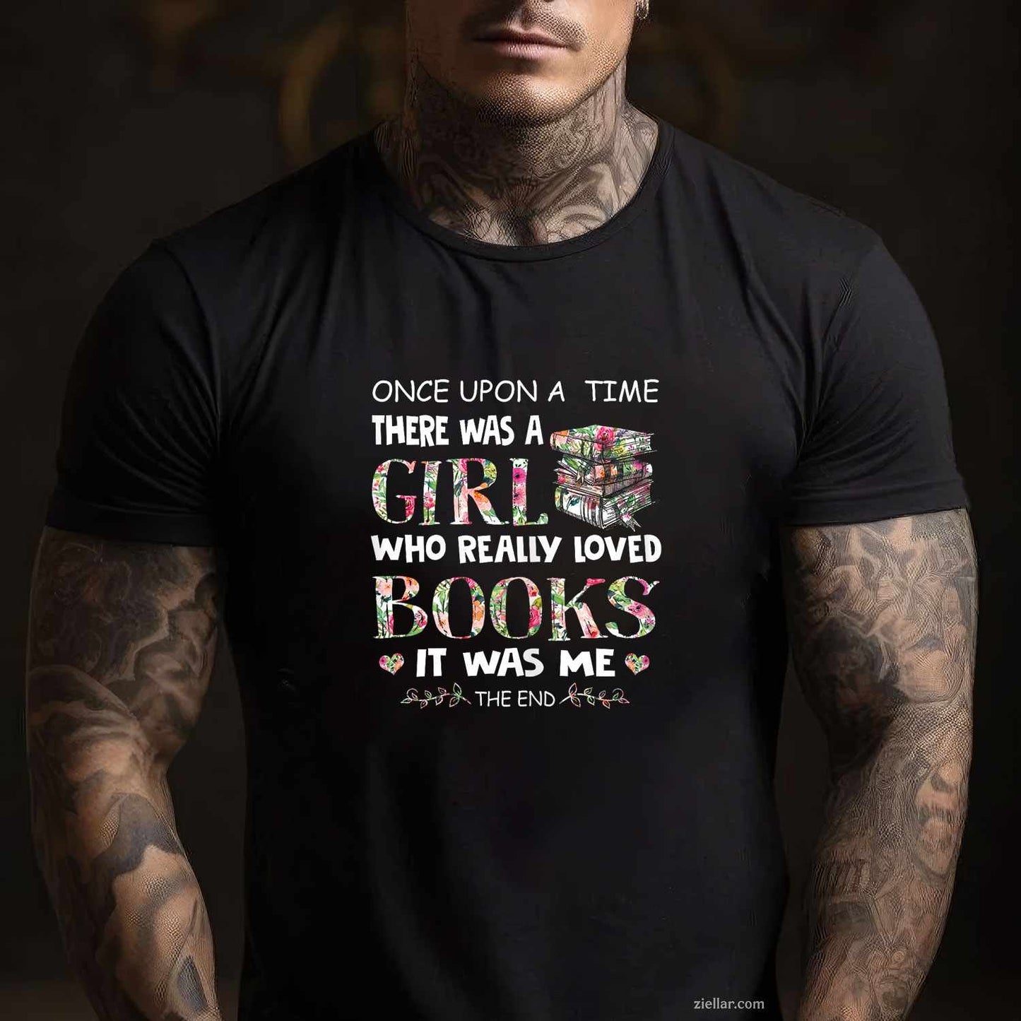 Once Upon A Time A Girl Loved Books Idea Gift Tee T-Shirt