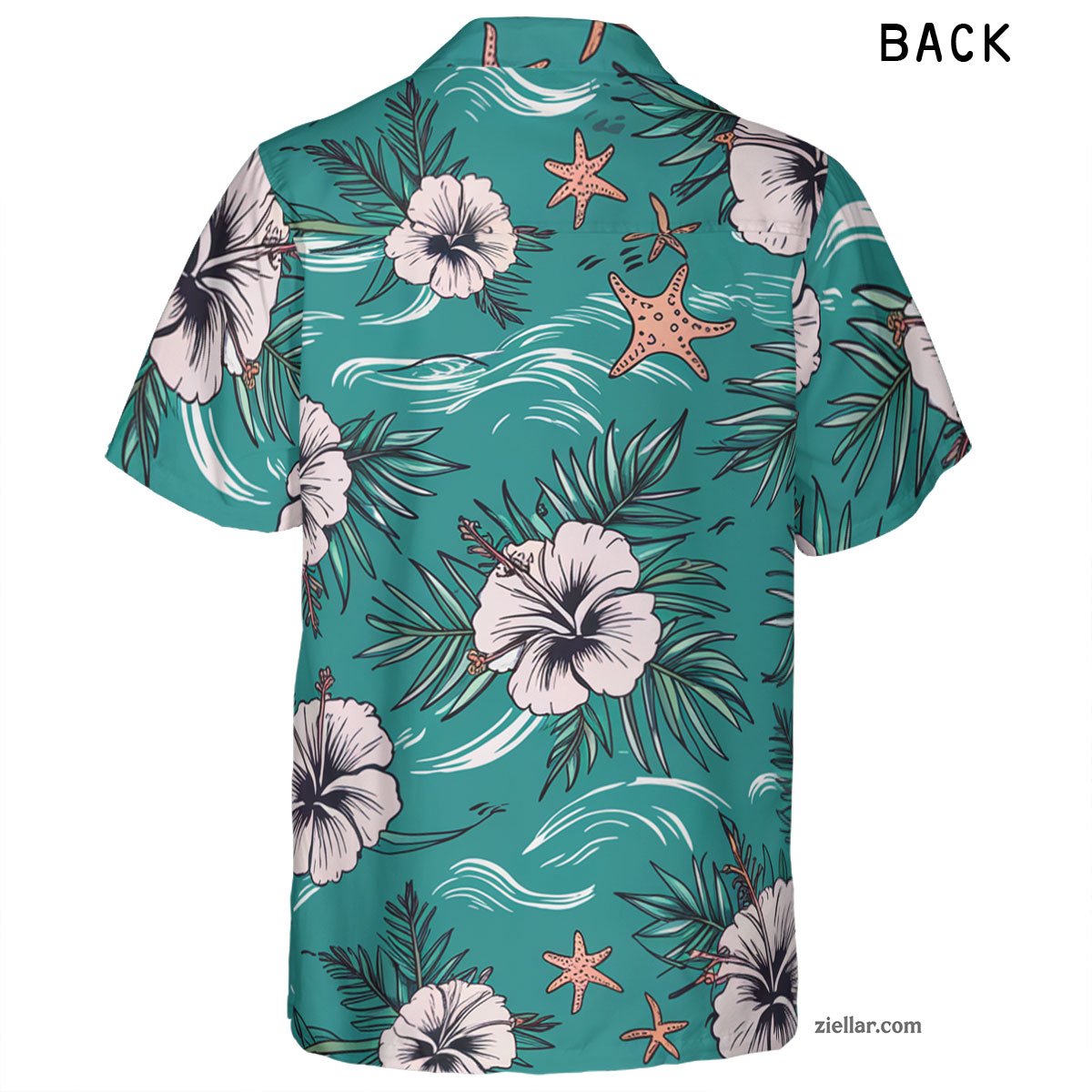 Palm Hibiscus Print Hawaiian Shirt Tee, Tropical Aloha Outfit for Adults