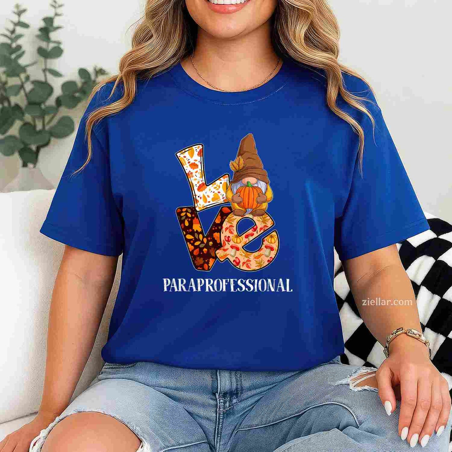 Paraprofessional Love Autumn Fall Gnome For Teachers T-Shirt and Tee for Adults Men Women Unisex for Men Women T-Shirt and Tee for Adults Men Women Unisex