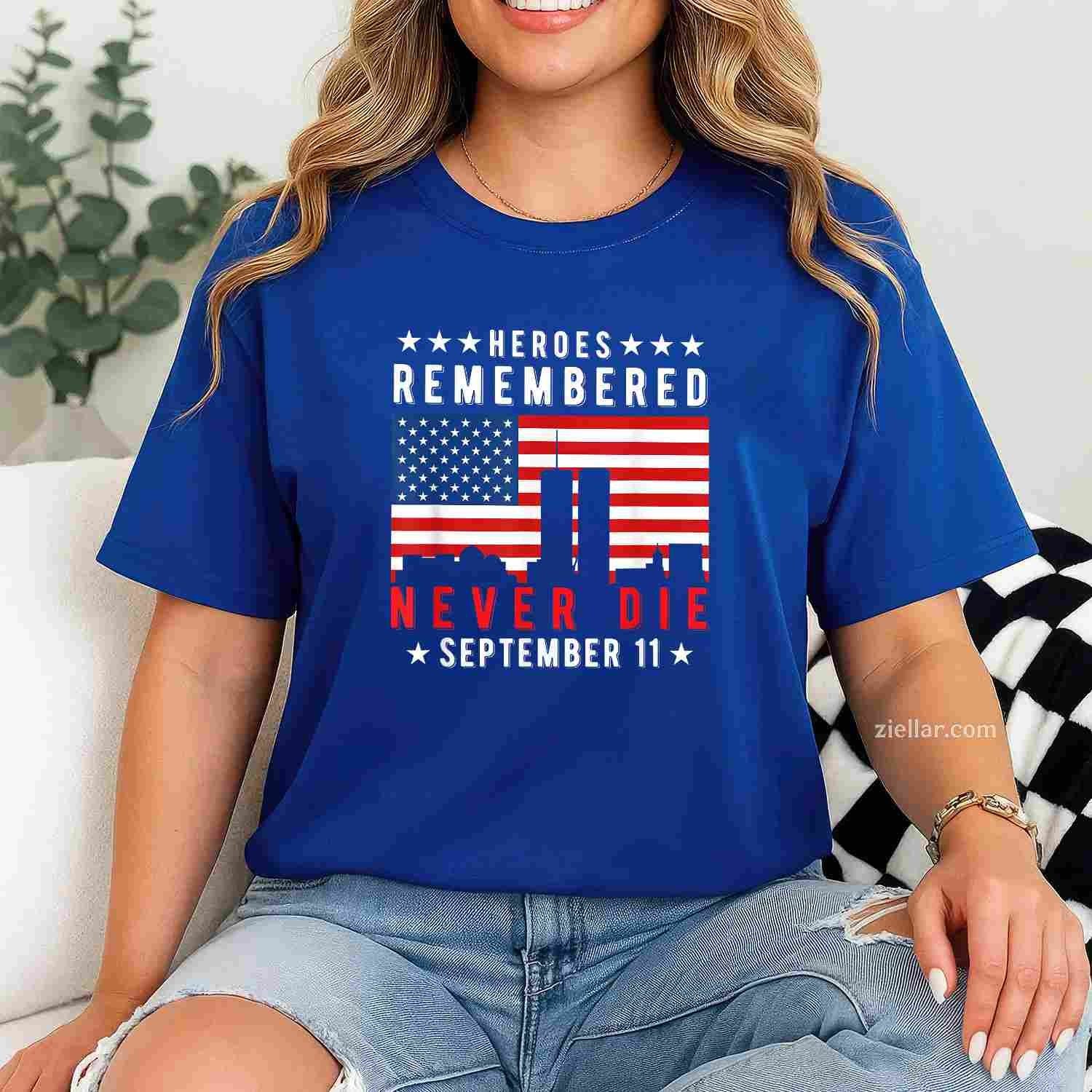 Patriot Day T-Shirt Tee for Men Women Adults Unisex Birthday Gift Outfit Casual Wear Trendy Style