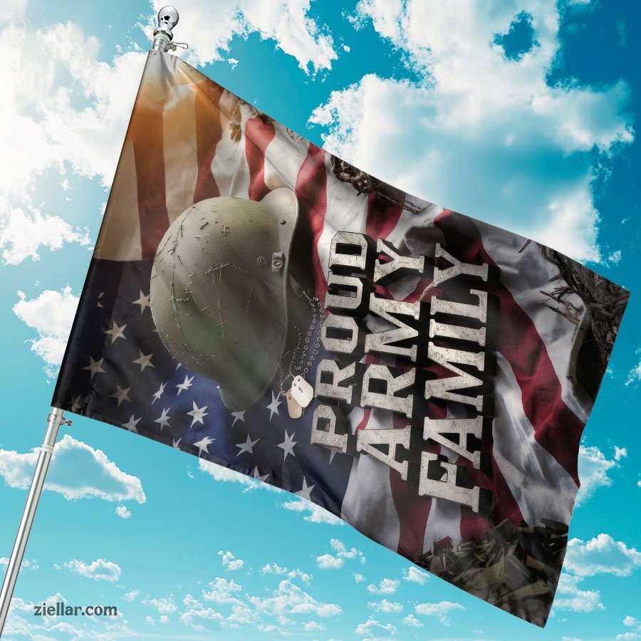 Patriotic Proud Army Family Garden Flag Military Yard Banner Home Decor USA