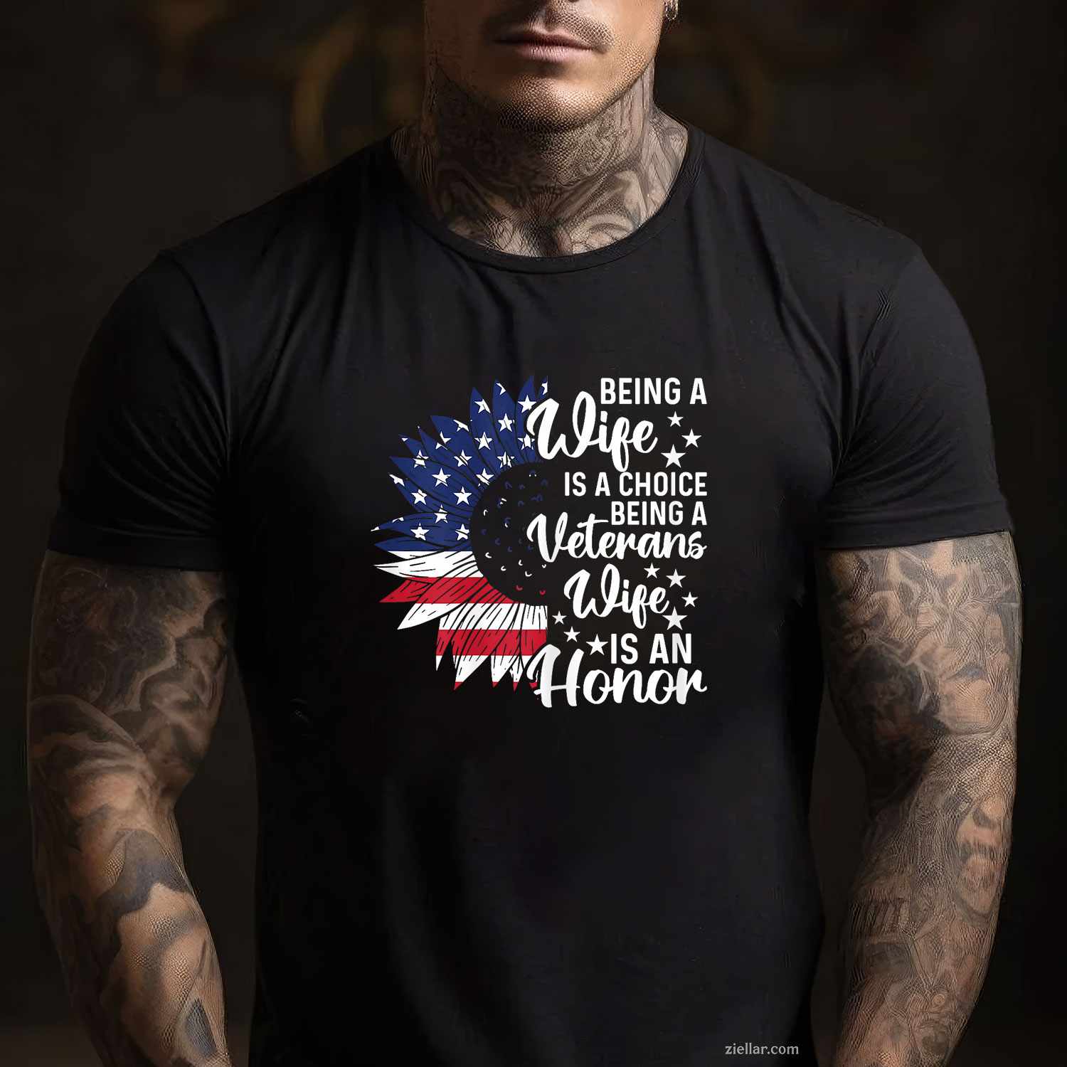 Patriotic Veterans Day Being A Veterans Wife Is An Honor T-Shirt And Tee For Women