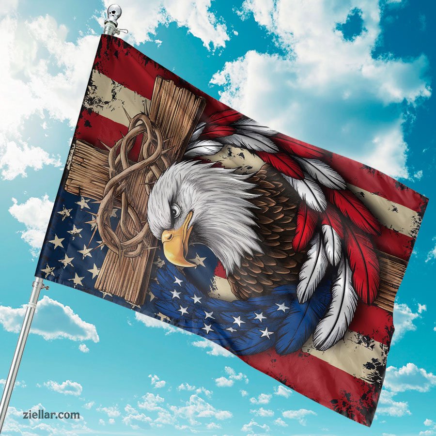 Patriotic Stars and Stripes Garden Flag 12x18 Inch, Double Sided USA Yard Decor