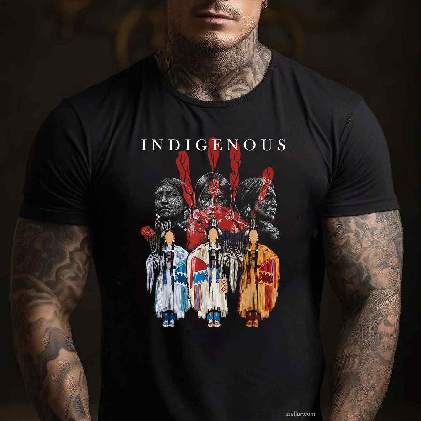 Peace Love Native Blood, A Premium Native American T-Shirt And Tee For Adults