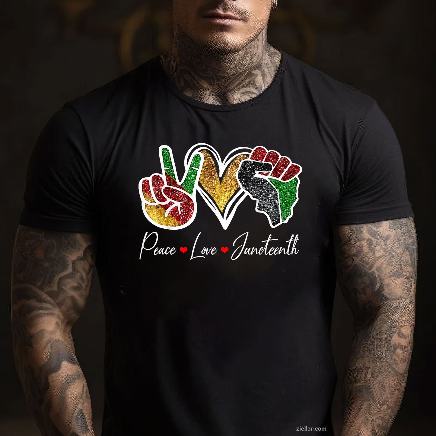 Peace Love Juneteenth Black Pride Freedom 4th Of July TShirt