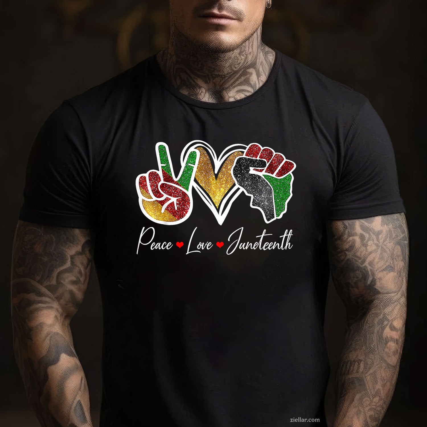 Peace Love Juneteenth Black Pride Freedom 4th Of July TShirt