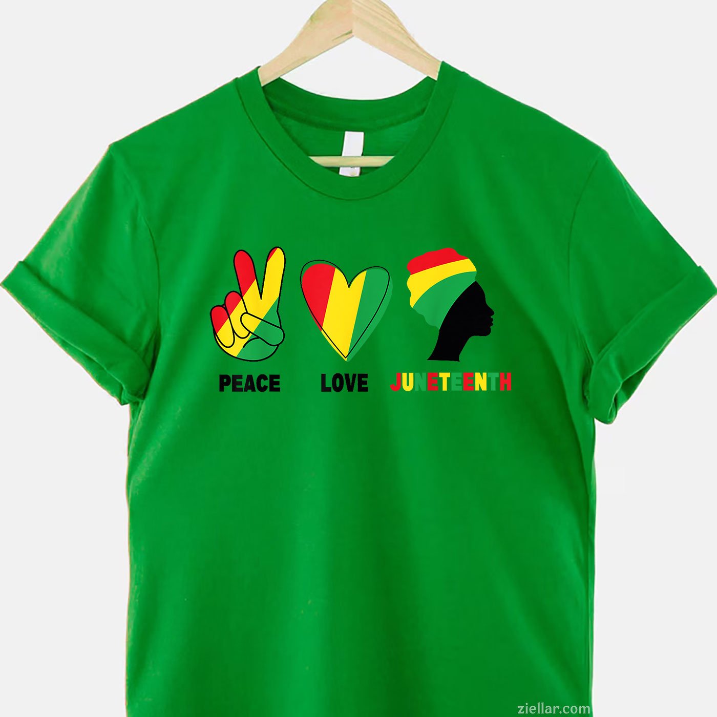 Peace Love Juneteenth TShirt Unisex Adult TShirt And