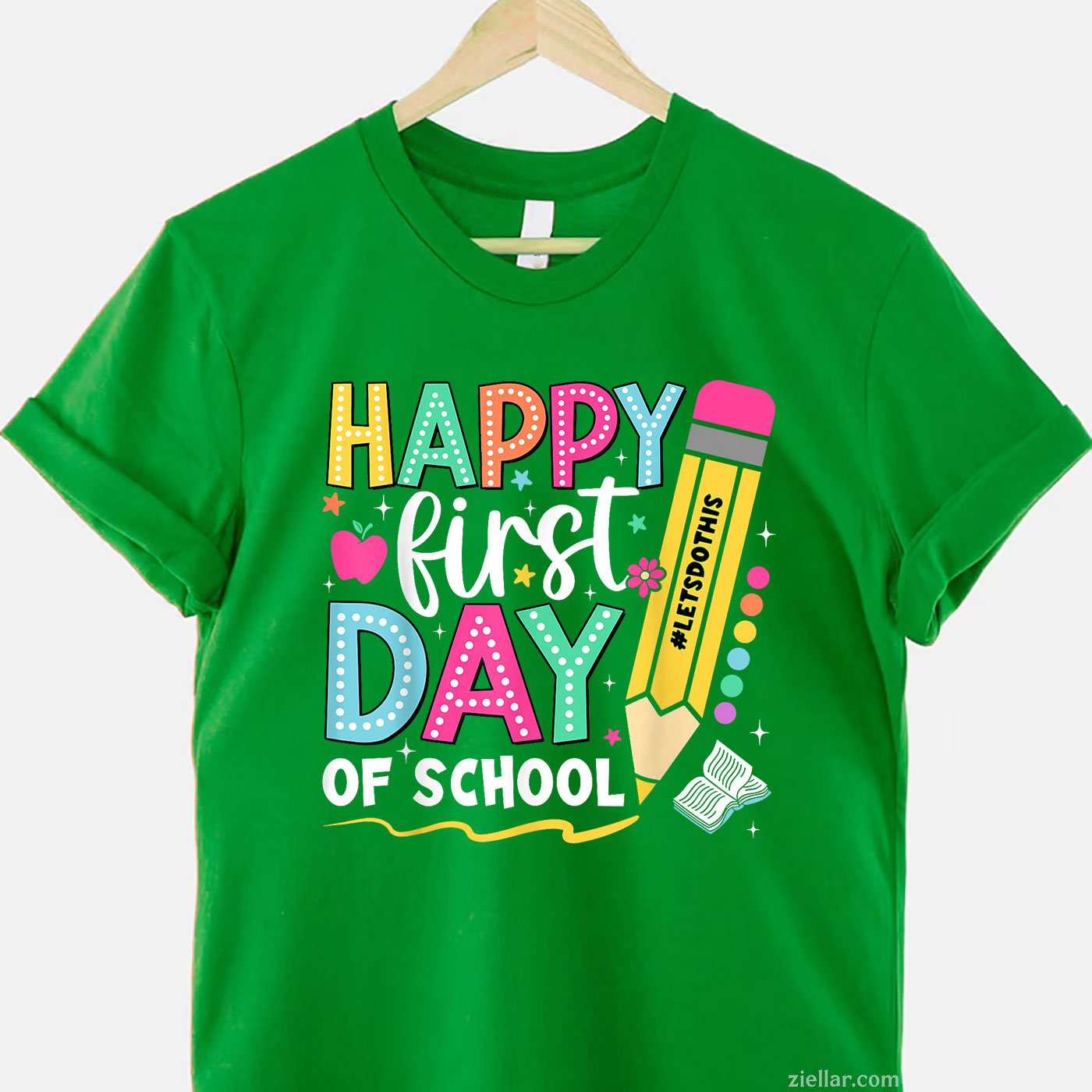 Pencil Teacher First Day Tee and T-Shirt, Happy Back to School T-Shirt for Adults