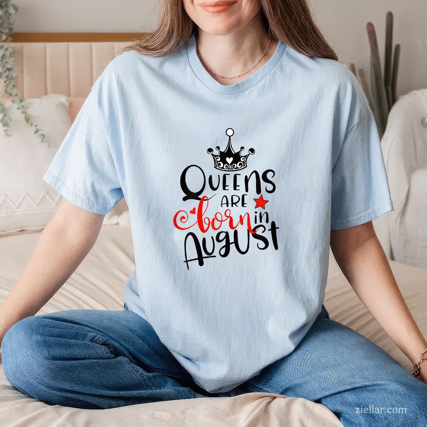 Perfect Queens Are Born in August Tee and T-Shirt, Birthday Gift T-Shirt for Women Adults