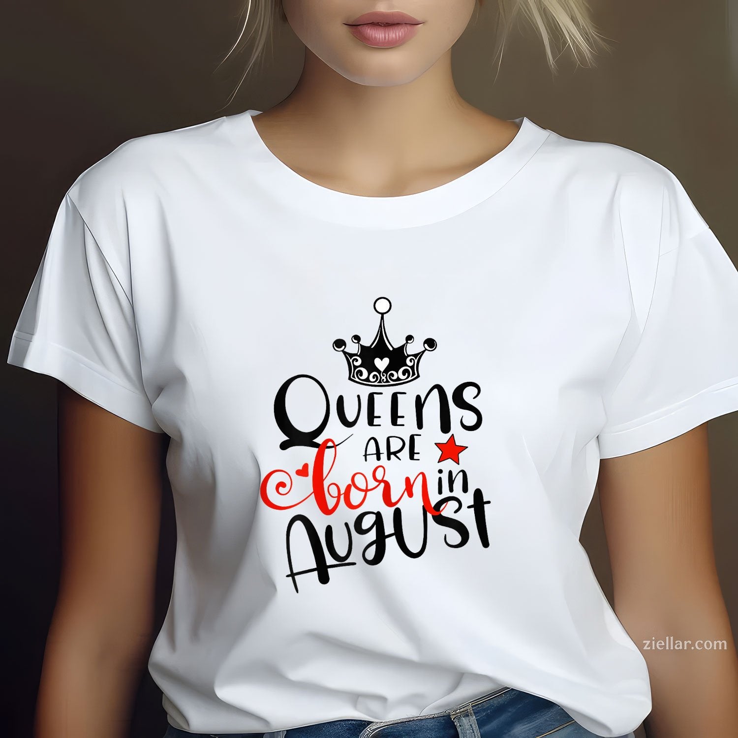 Perfect Queens Are Born in August Tee and T-Shirt, Birthday Gift T-Shirt for Women Adults