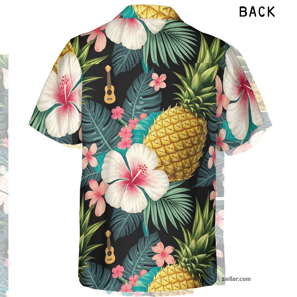 Pineapple and White Hibiscus Floral Hawaiian Shirts Gifts for Men and Women – Great for Luau and Island Getaways
