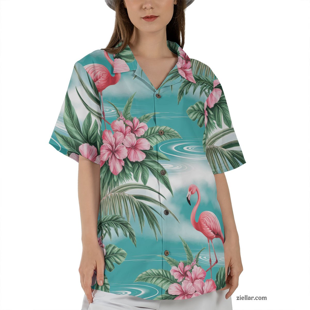Pink Flamingo Tropical Flowers Hawaiian Shirts for Men and Women 2025 – Fun and Casual Island Shirt