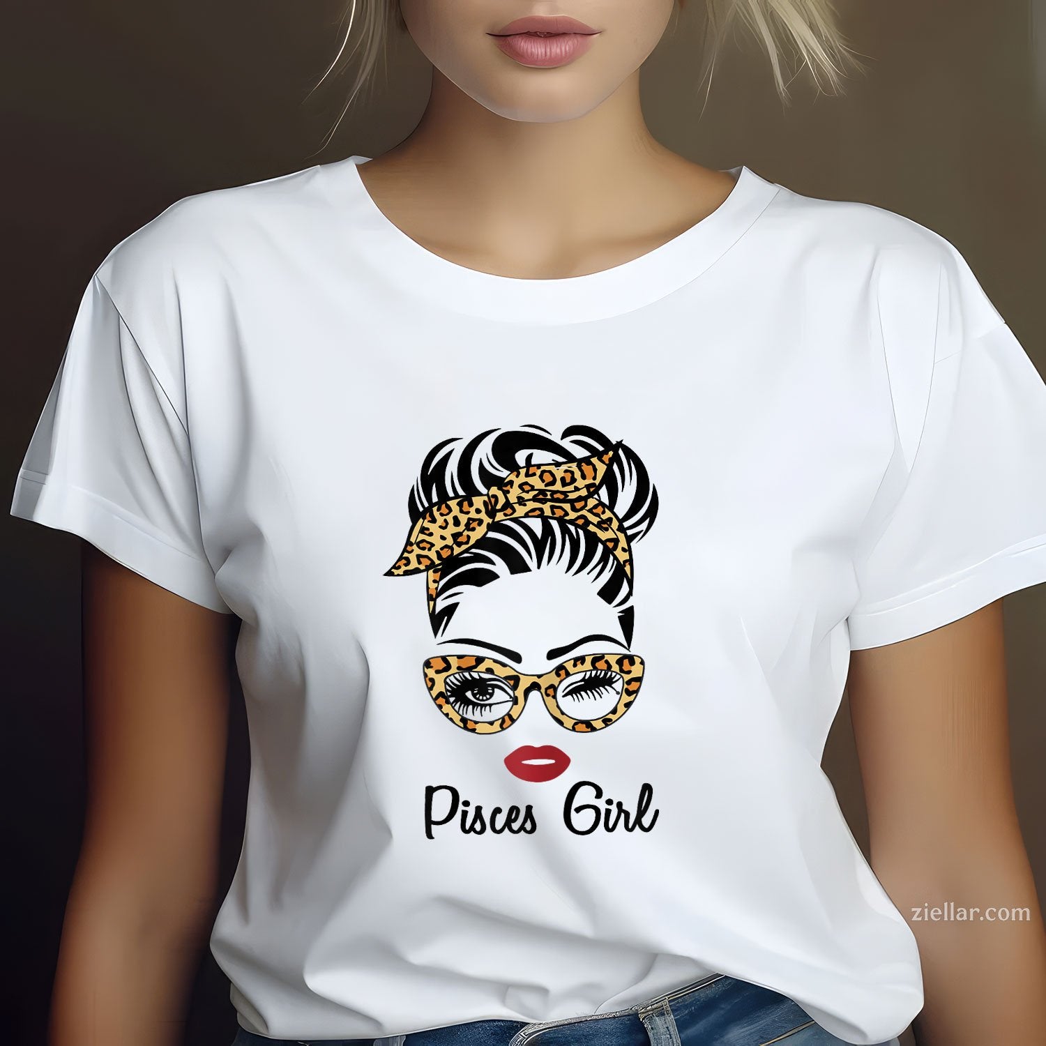 Pisces Girl Zodiac Tee and T-Shirt, February March Birthday T-Shirt Gift for Women Adults