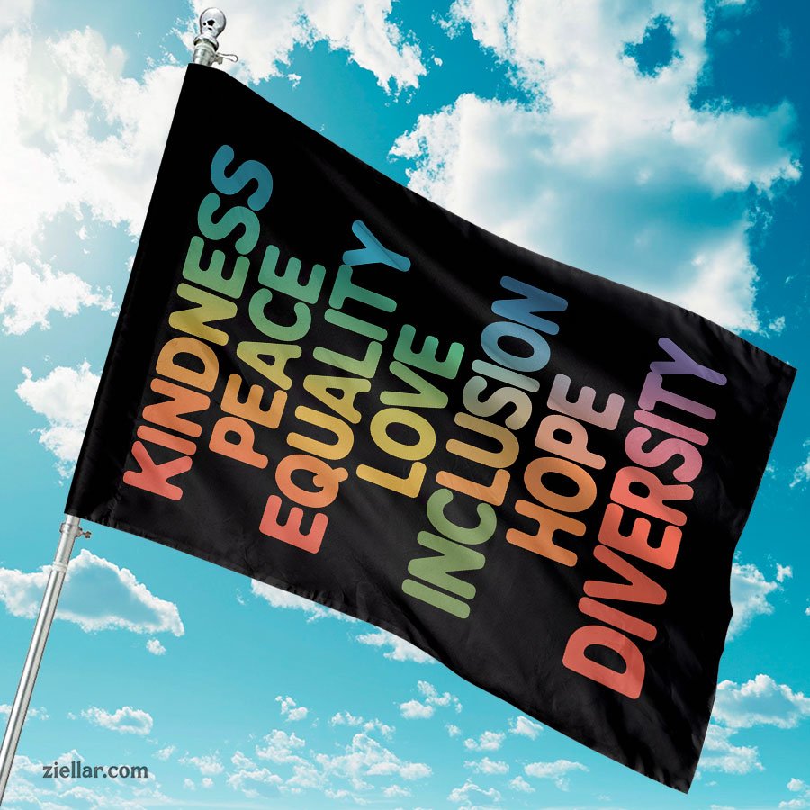 Pride Garden Flag 12x18_ Double Sided Kindness Peace Love Equality Yard Decor