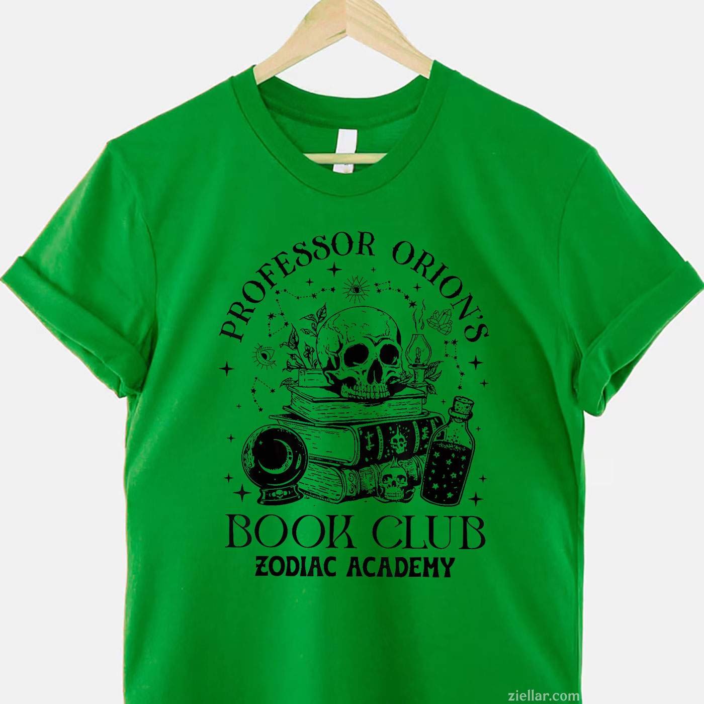 Professor Orions Book Club Halloween T-Shirt, Skull Book Lover Spooky Graphic Tee For Women Adults