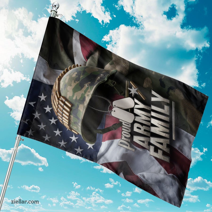 Proud Army Family Flag Patriotic Military Garden Yard Decor Banner USA Home