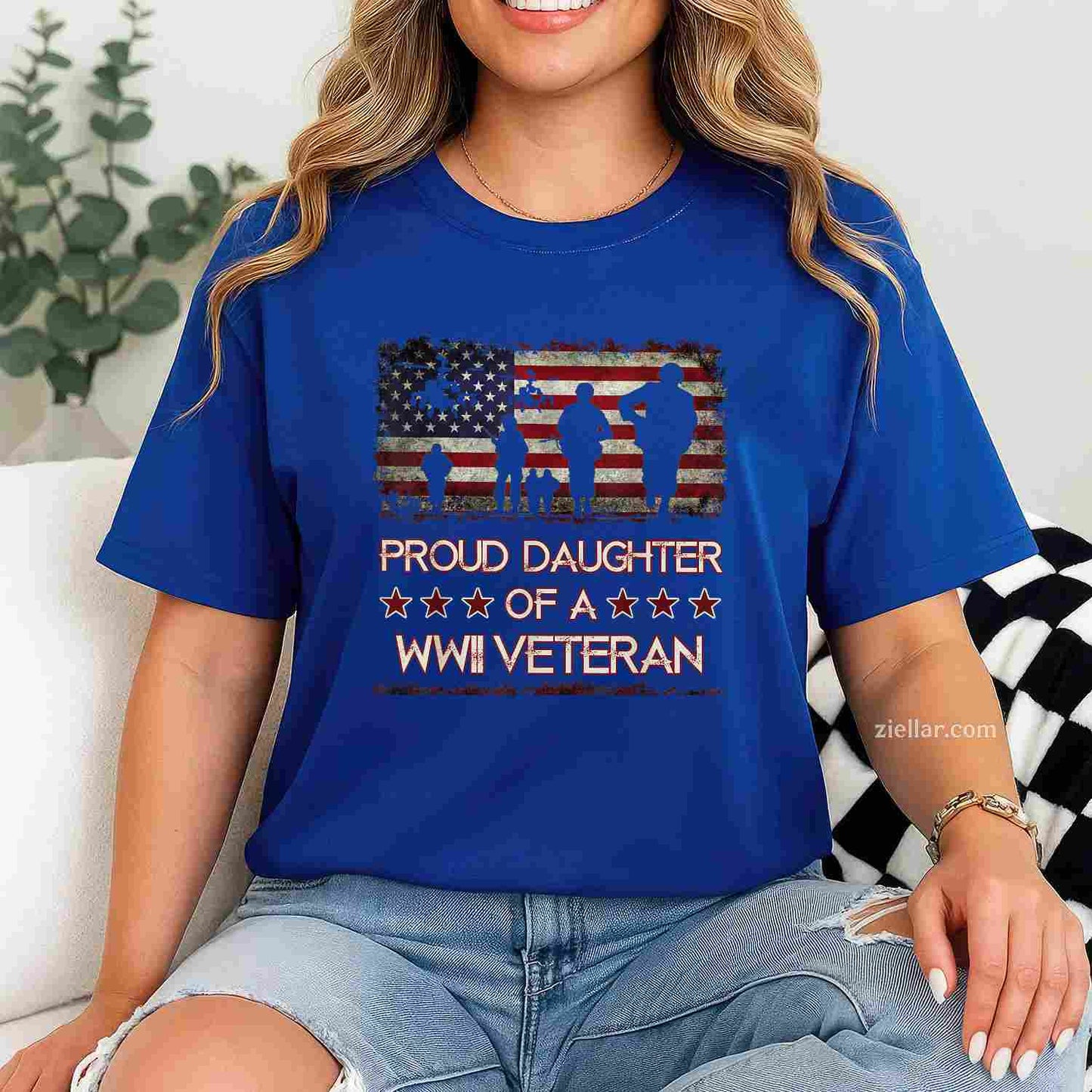 Proud Daughter Of A Wwii Veteran T-Shirts, World War 2 Vet T-Shirt And Tee For Women