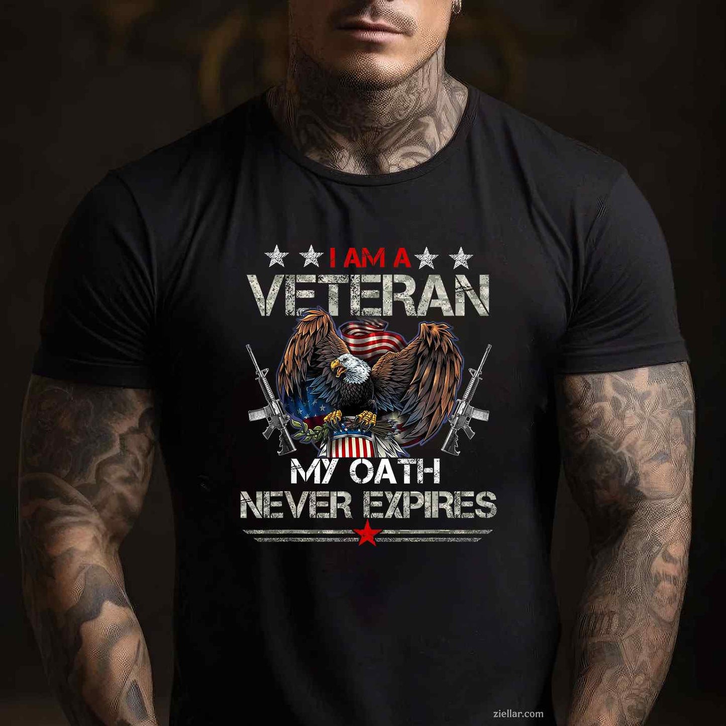Proud U.S Veteran Gifts Army Veteran American Flag Vintage T-Shirt And Tee