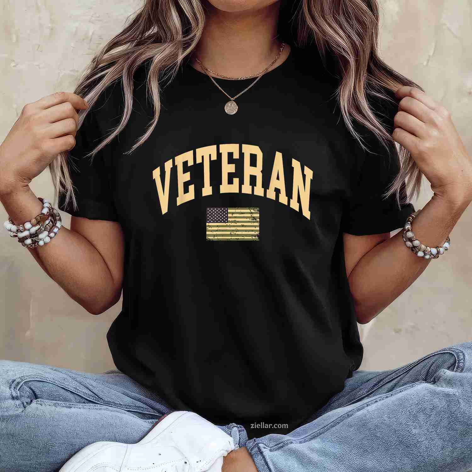 Proud Veteran Of The Us Army - Usa Flag Soldier Veteran T-Shirt And Tee For Adults