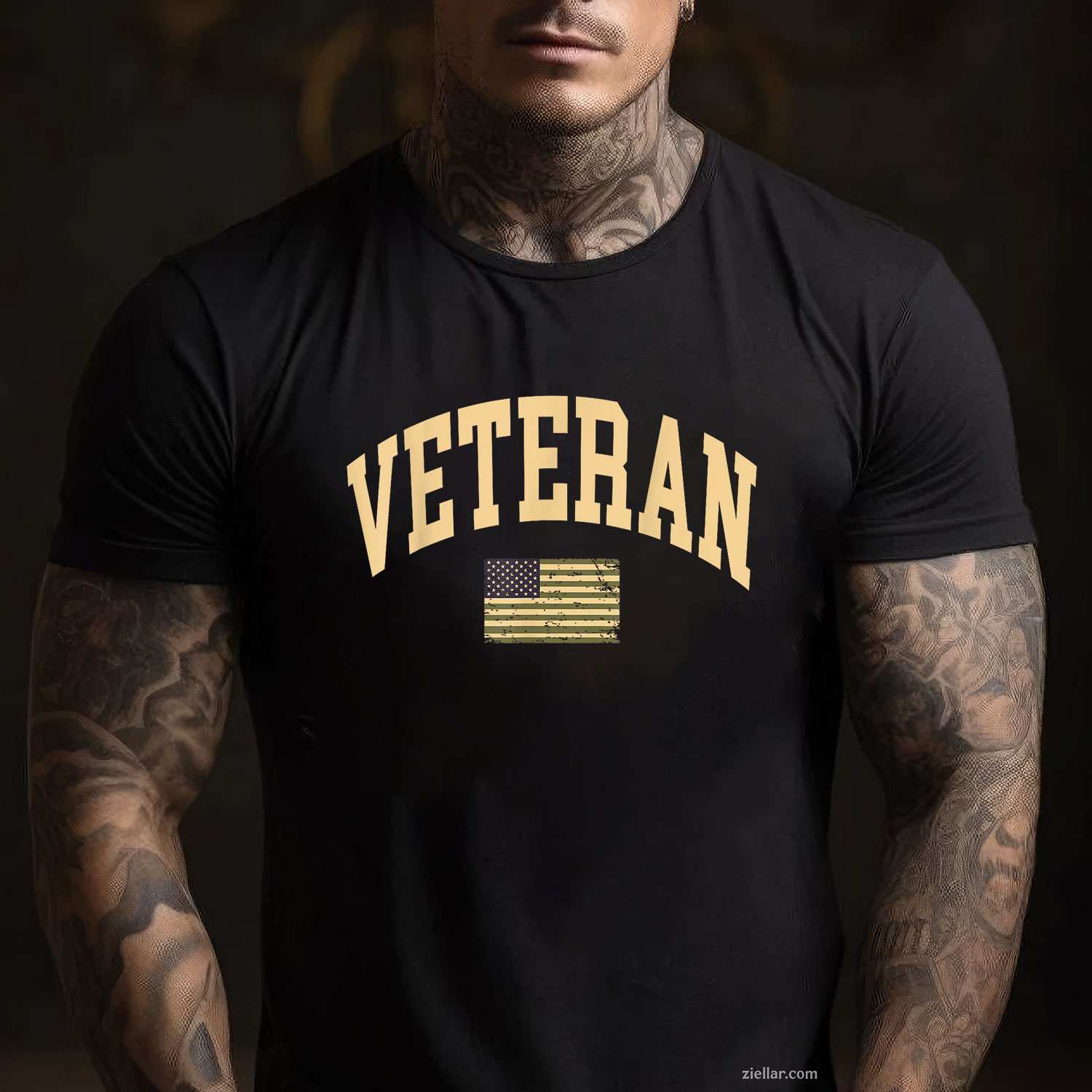 Proud Veteran Of The Us Army - Usa Flag Soldier Veteran T-Shirt And Tee For Adults