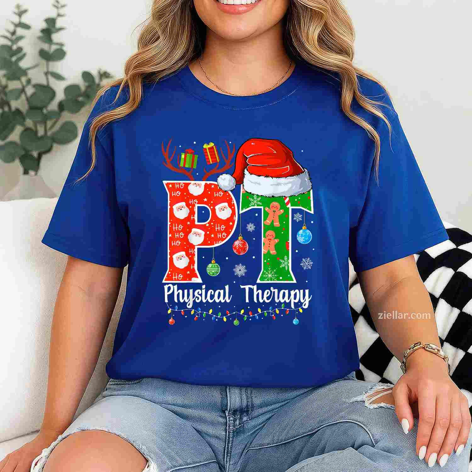 Pt Christmas Physical Therapy Christmas Pt Xmas T-Shirt, A Funny Physical Therapy Christmas Pt Tee For Adults