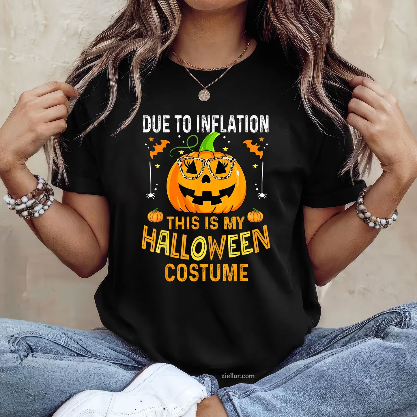 Pumpkin Halloween Tee and T-Shirt, Funny Costume T-Shirt for Men and Women Adults