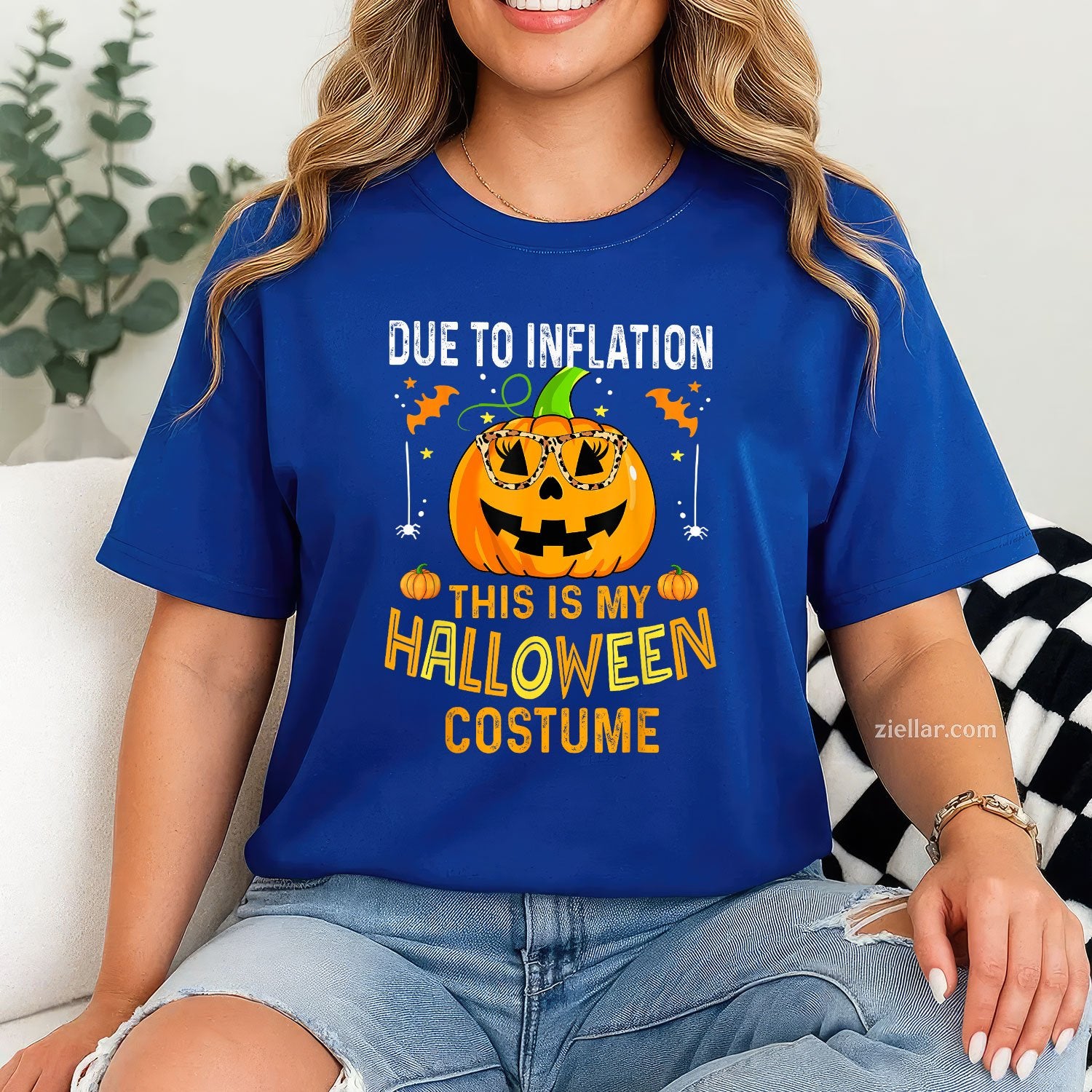 Pumpkin Halloween Tee and T-Shirt, Funny Costume T-Shirt for Men and Women Adults