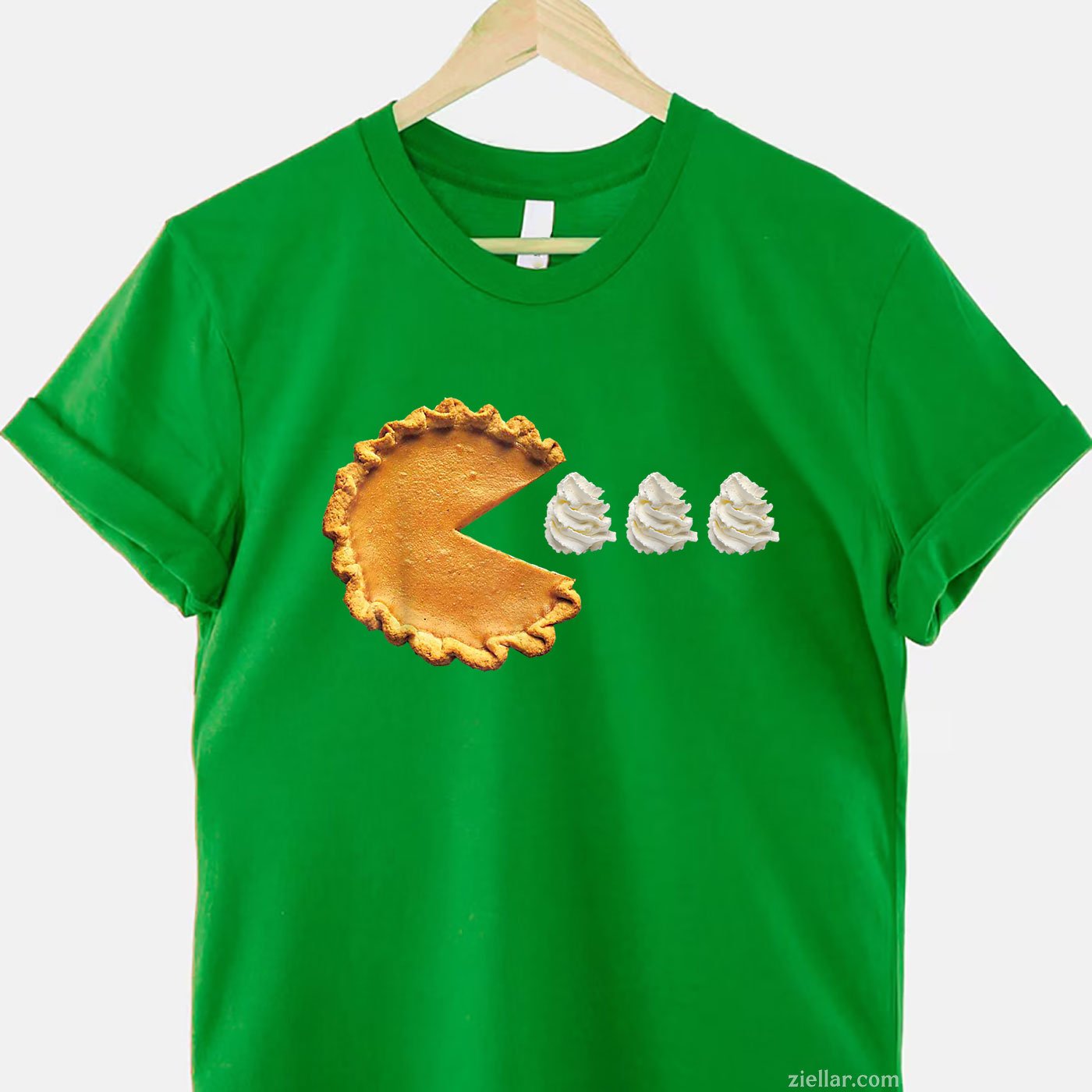 Pumpkin Pie Tee and T-Shirt, Classic Thanksgiving Dinner T-Shirt for Adults