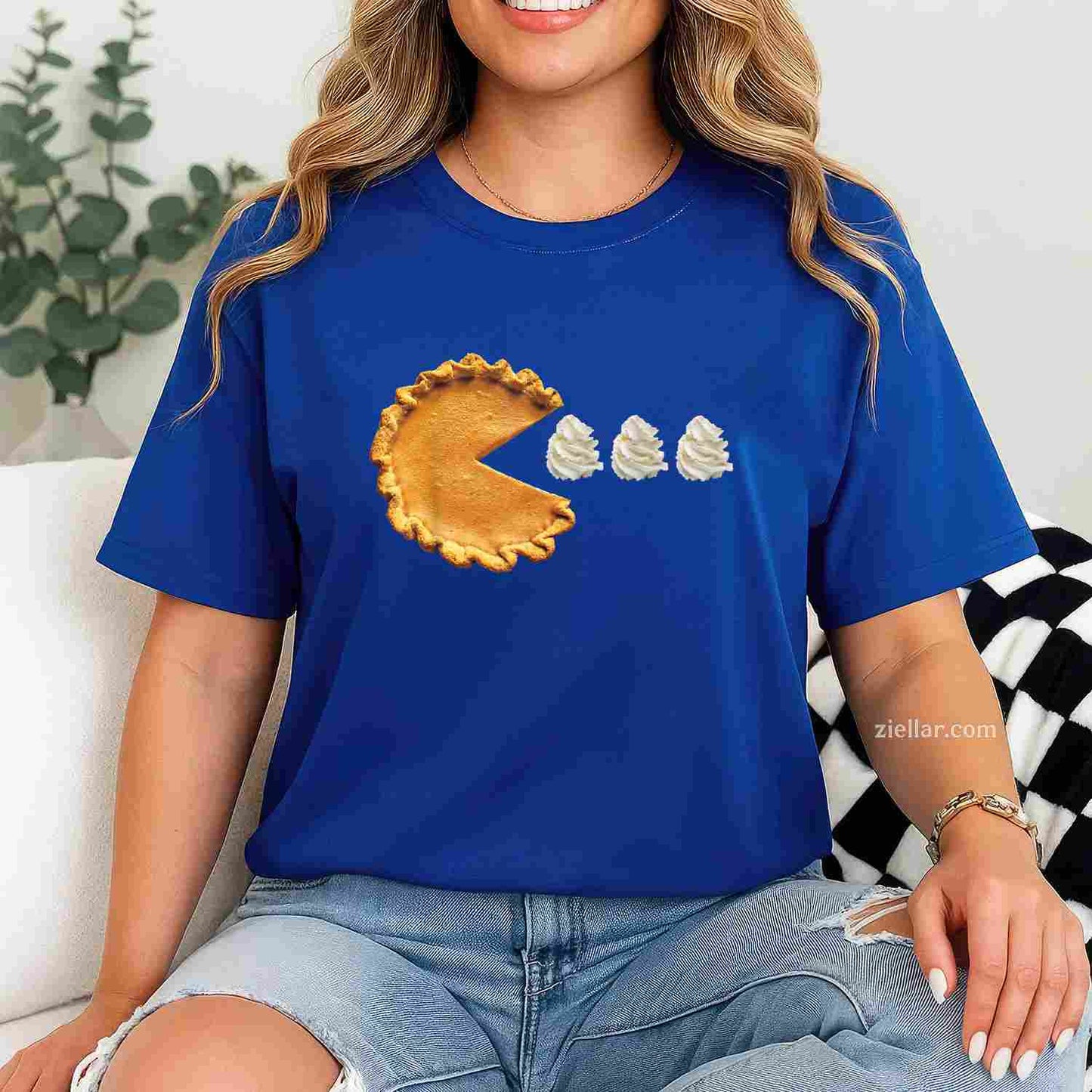 Pumpkin Pie Thanksgiving T-Shirt and Tee for Adults Men Women Unisex