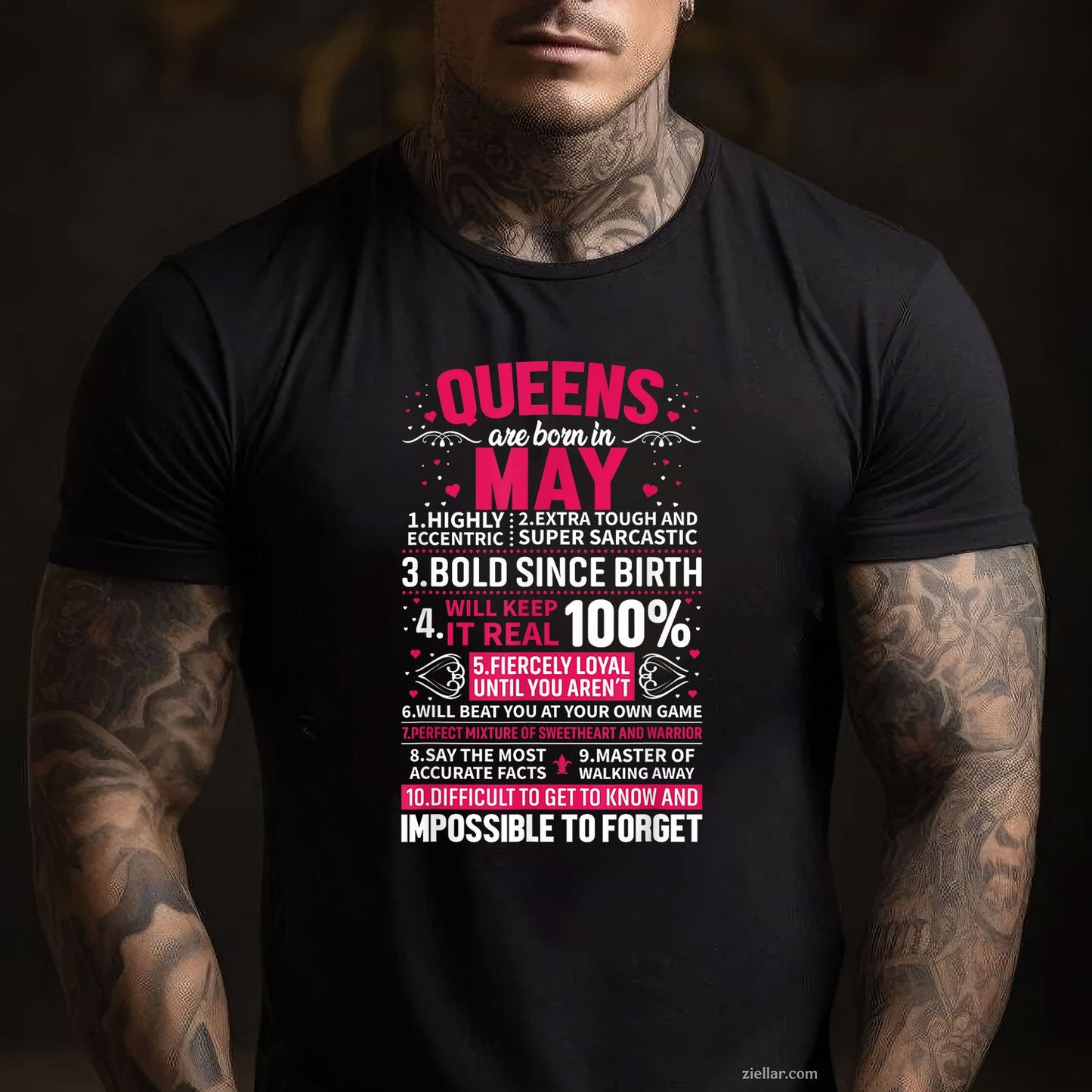 Queens Are Born in May Tee and T-Shirt, Birthday T-Shirt Gift for Women Adults