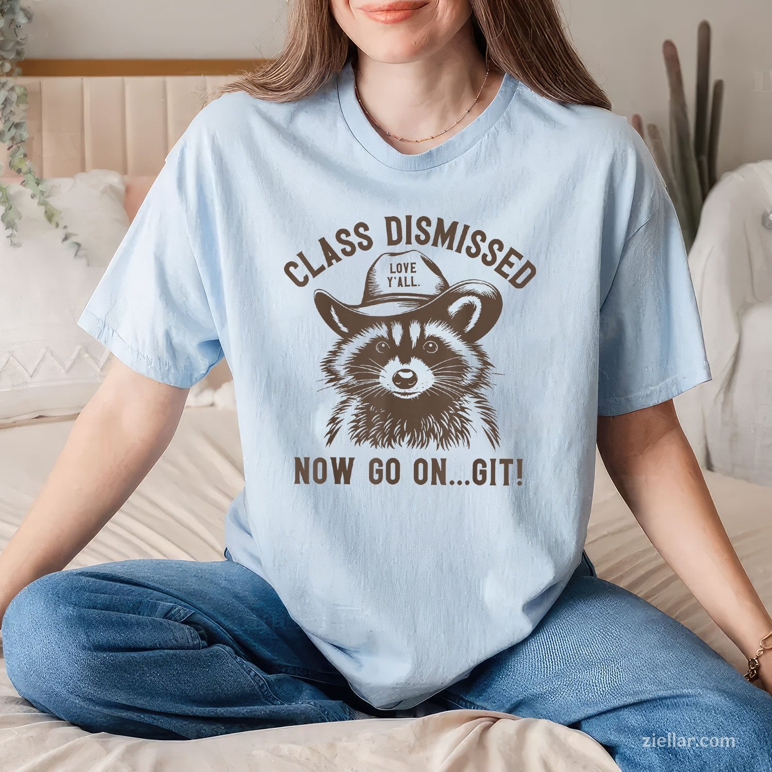 Raccoon Class Dismissed Tee and T-Shirt, Funny School's Out T-Shirt Gift for Adults