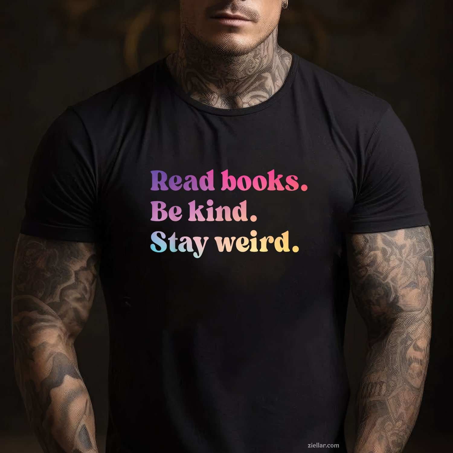 Read Books Be Kind Stay Weird T-Shirt, Funny Book Lover Vintage Graphic Tee For Adults Men Women