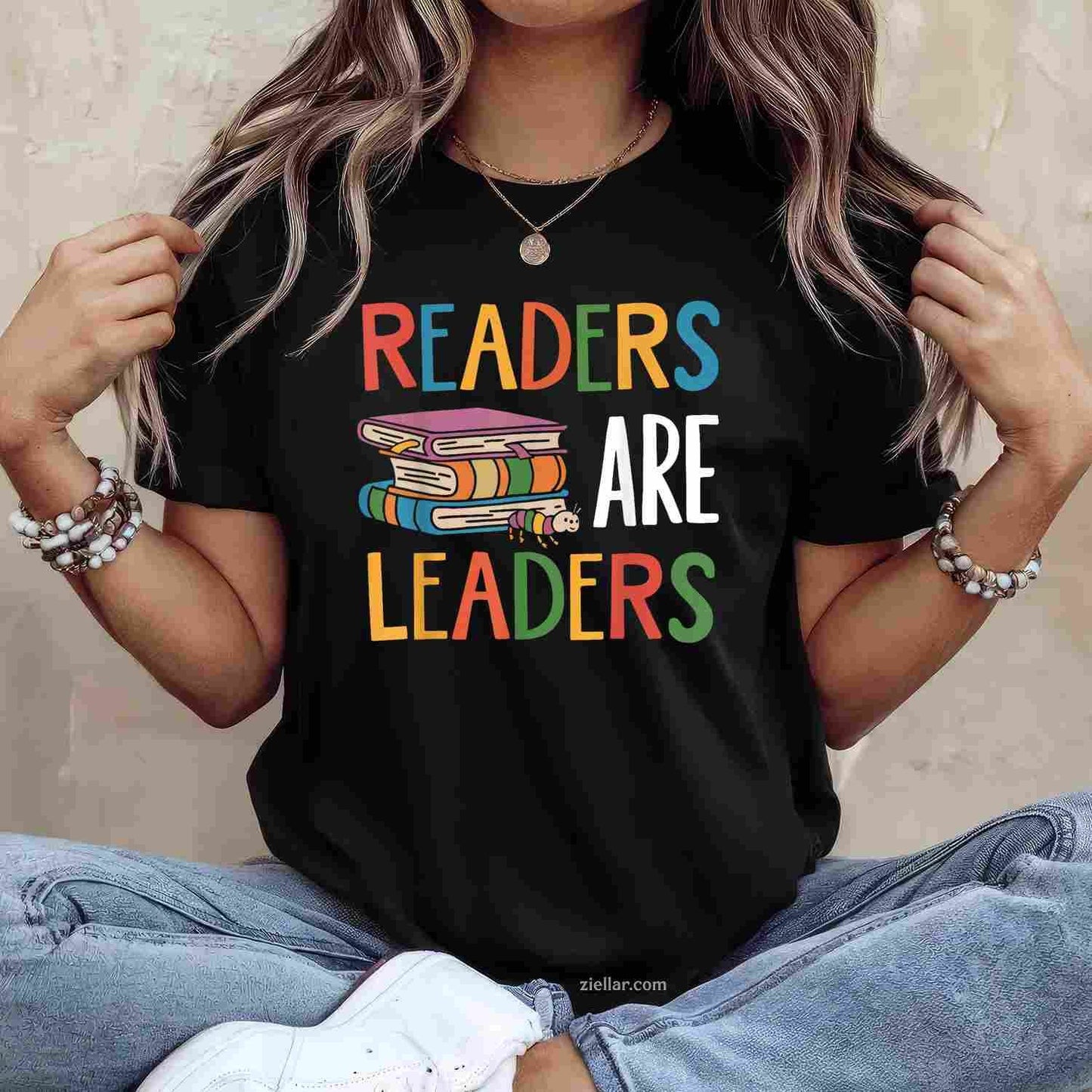 Readers Are Leaders Motivational Reading Book T-Shirt, Vintage Graphic Tee For Adults Unisex
