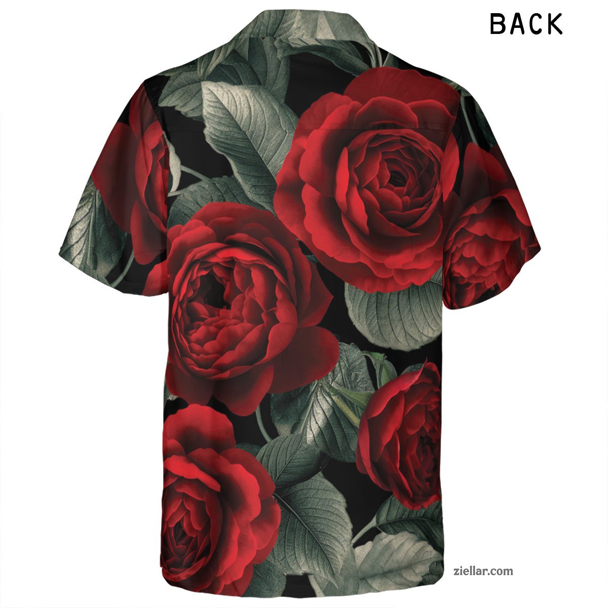 Red Rose Floral Hawaiian Shirt and Tee, Summer Beach Gift for Women Men