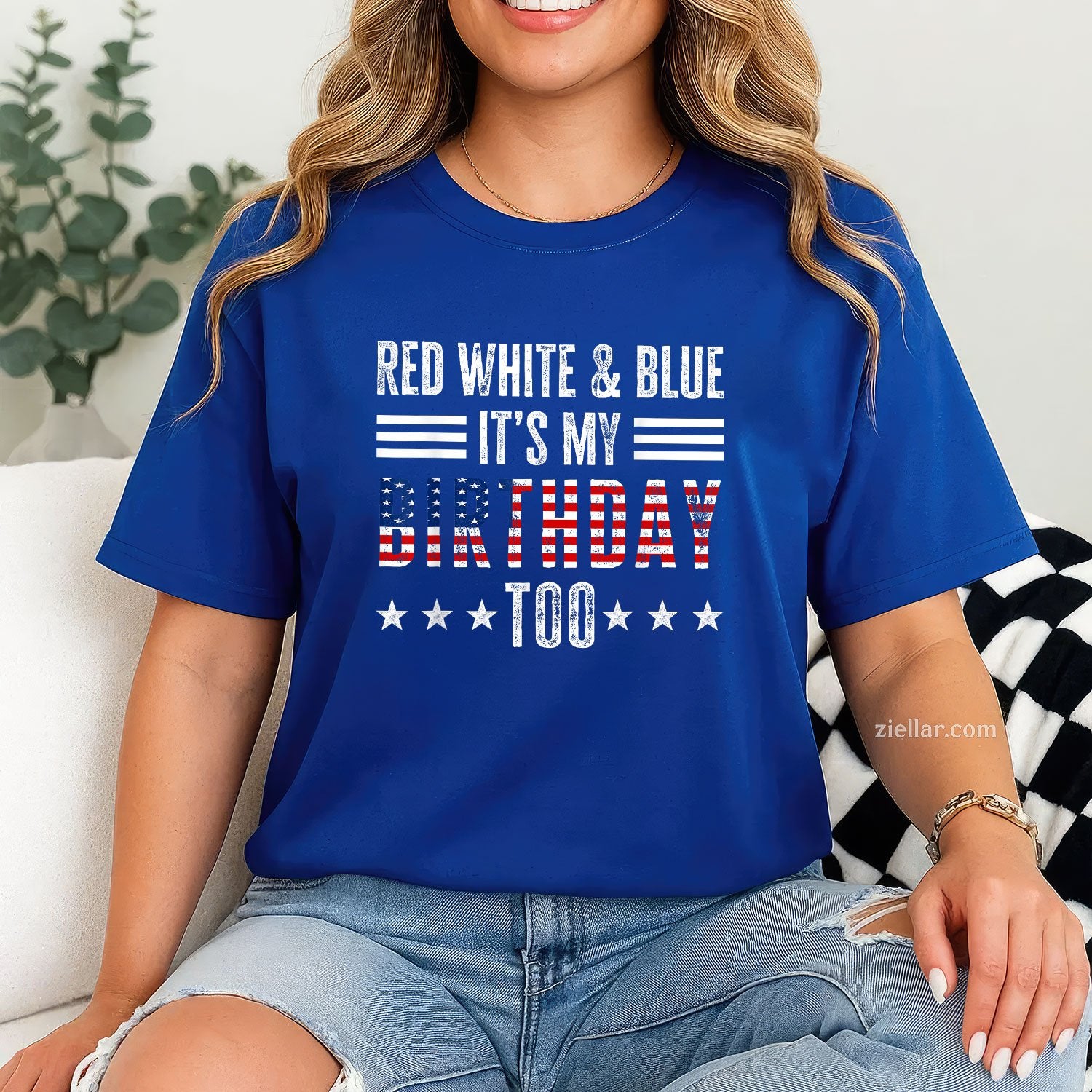 Red White Blue Its My Birthday Too 4th
