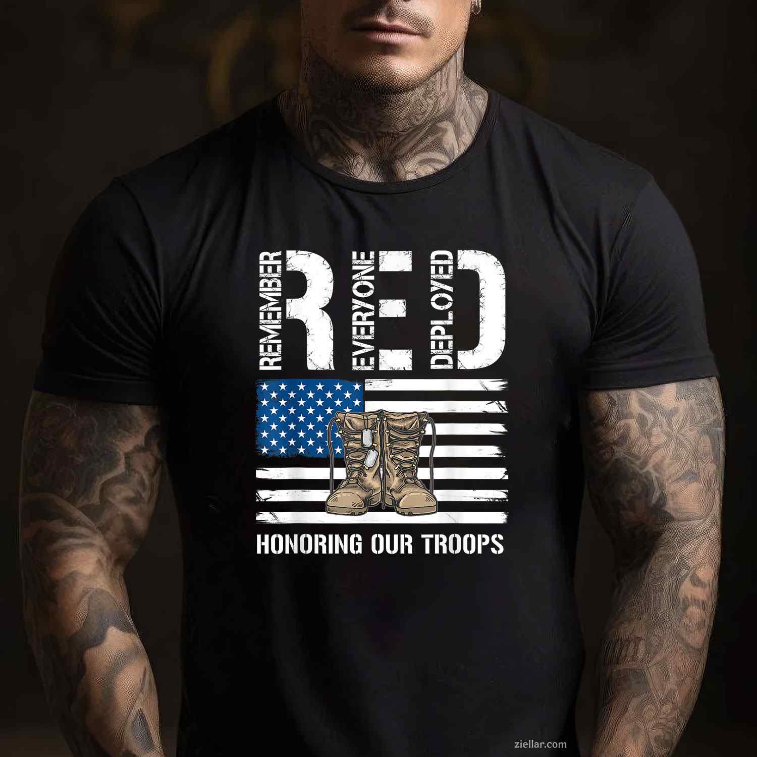 Remember Everyone Veteran Deployed Red Friday Military Support T-Shirt And Tee For Adults