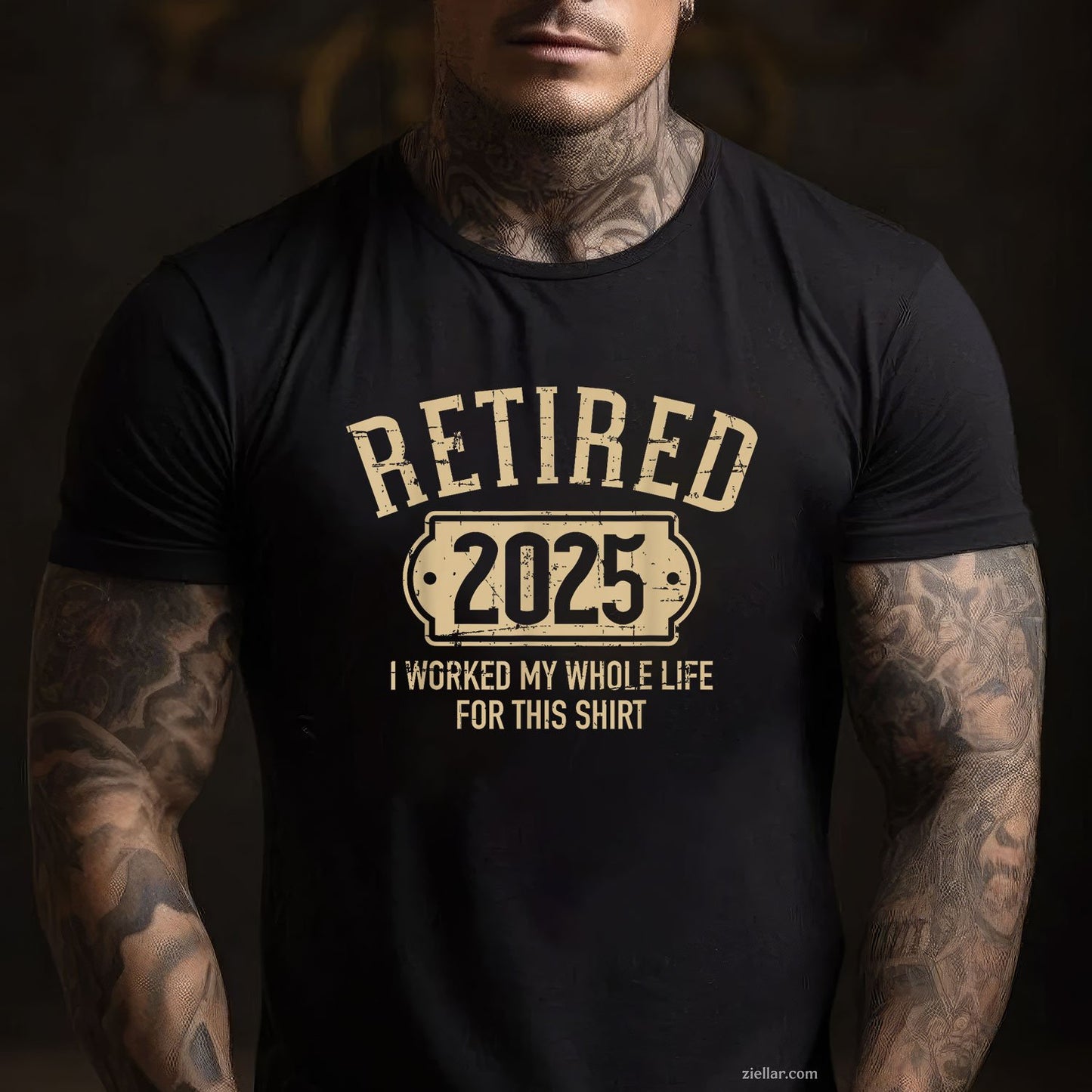 Retired 2025 Tee and T-Shirt, Worked My Whole Life for This Funny T-Shirt Gift for Adults
