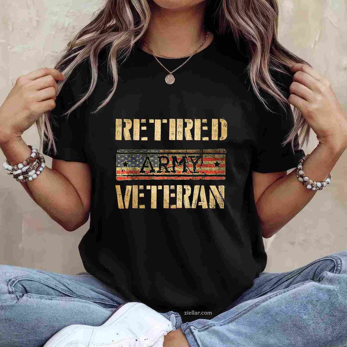 Retired Army Veteran_ A Premium Military T-Shirt And Tee For Men And Women