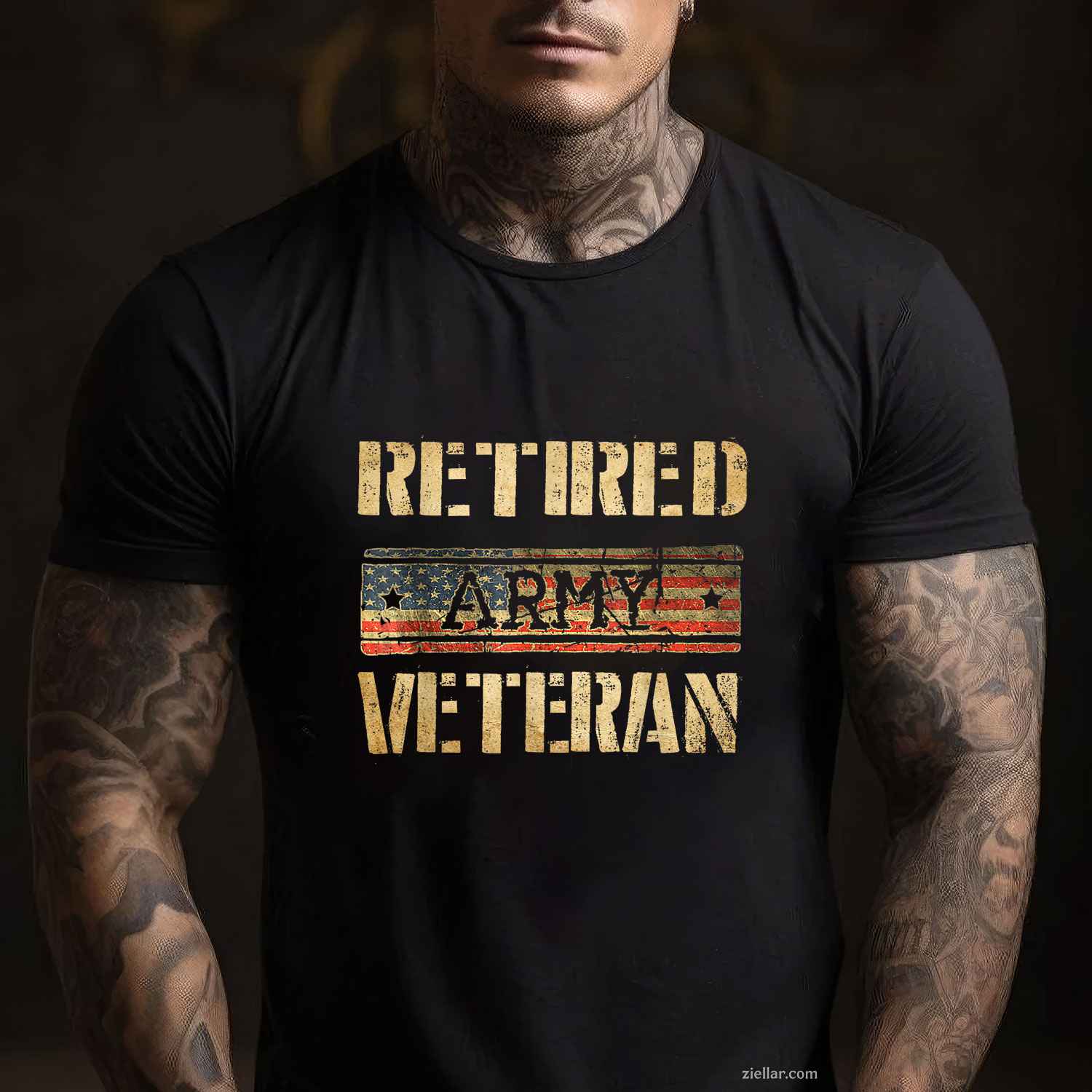 Retired Army Veteran_ A Premium Military T-Shirt And Tee For Men And Women
