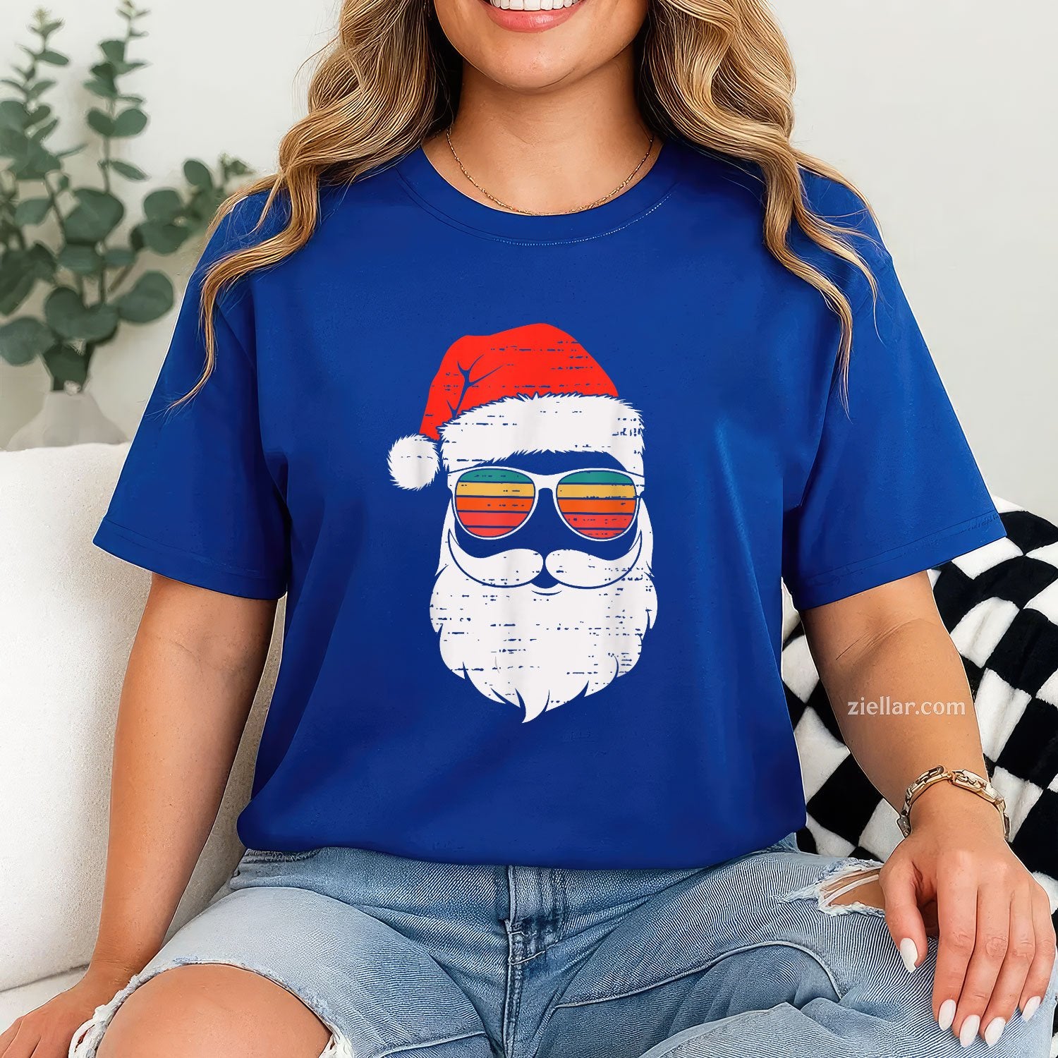 Retro Santa Face Sunglassed Christmas In July