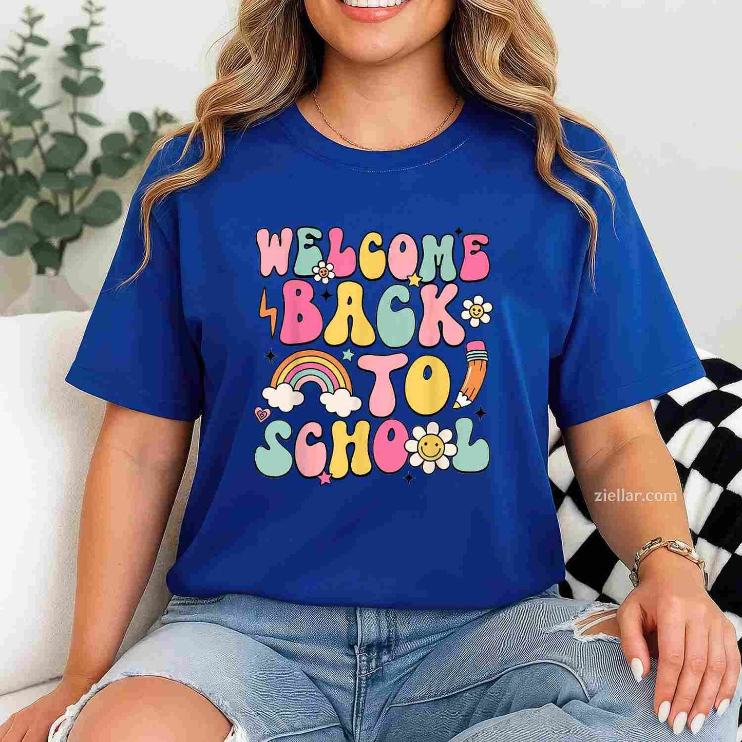 Retro Welcome Back to School Teacher Appreciation T-Shirt Tee for Men Women Adults Unisex