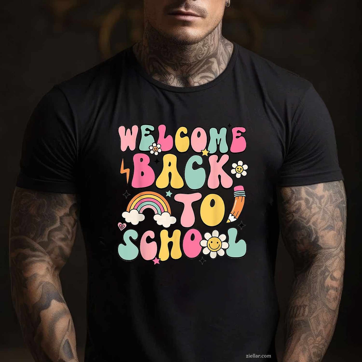 Retro Welcome Back to School Teacher Appreciation T-Shirt Tee for Men Women Adults Unisex