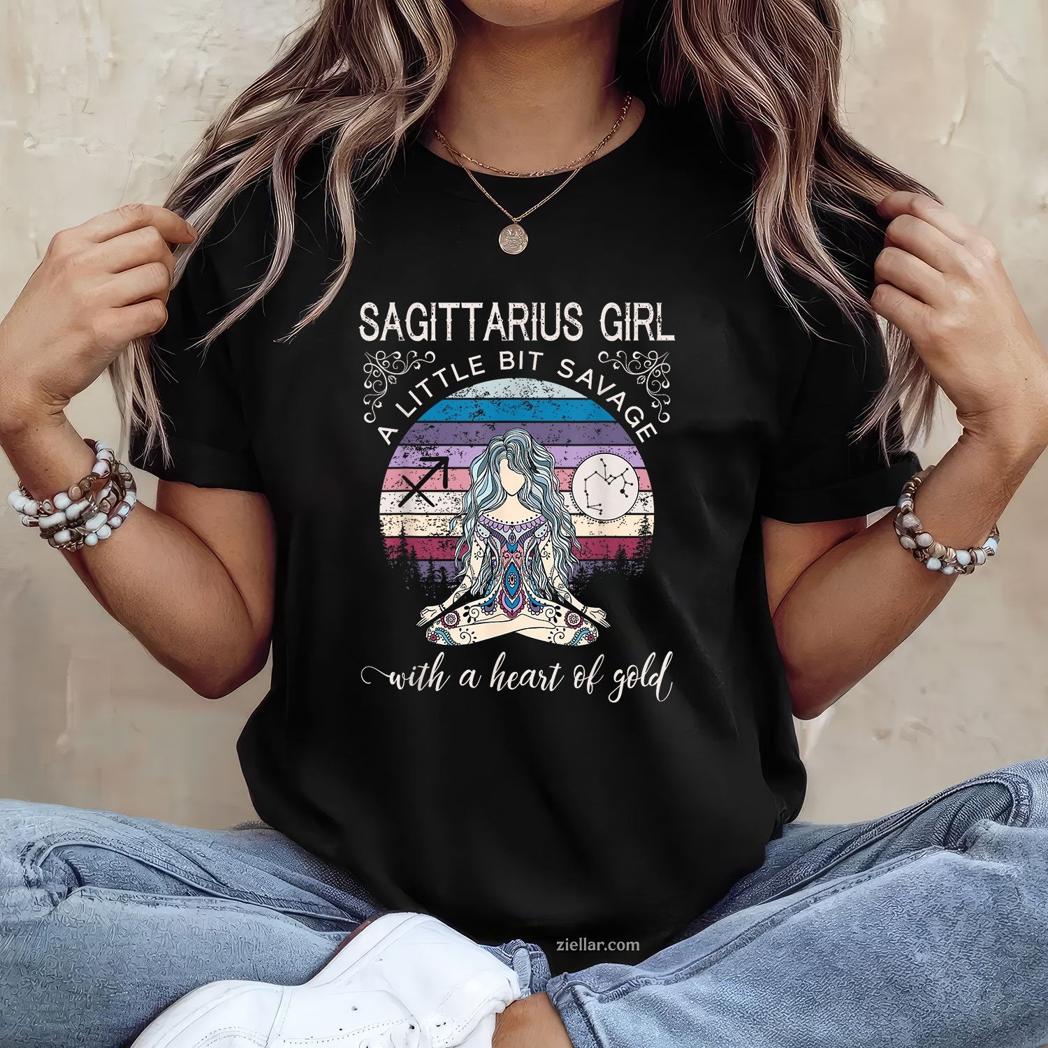 Sagittarius Girl Birthday Tee and T-Shirt, December Zodiac Gift T-Shirt for Women Adults