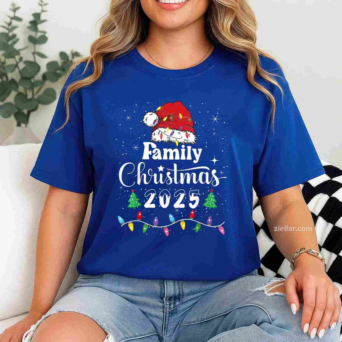 Santa Bigfoot Christmas Tree Xmas Lights Funny Sasquatch T-Shirt, A Bigfoot Sasquatch Christmas Tee For Adults