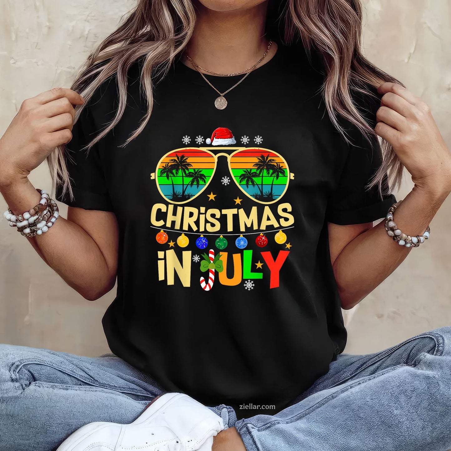 Santa Claus Sunglasses Beach Christmas in