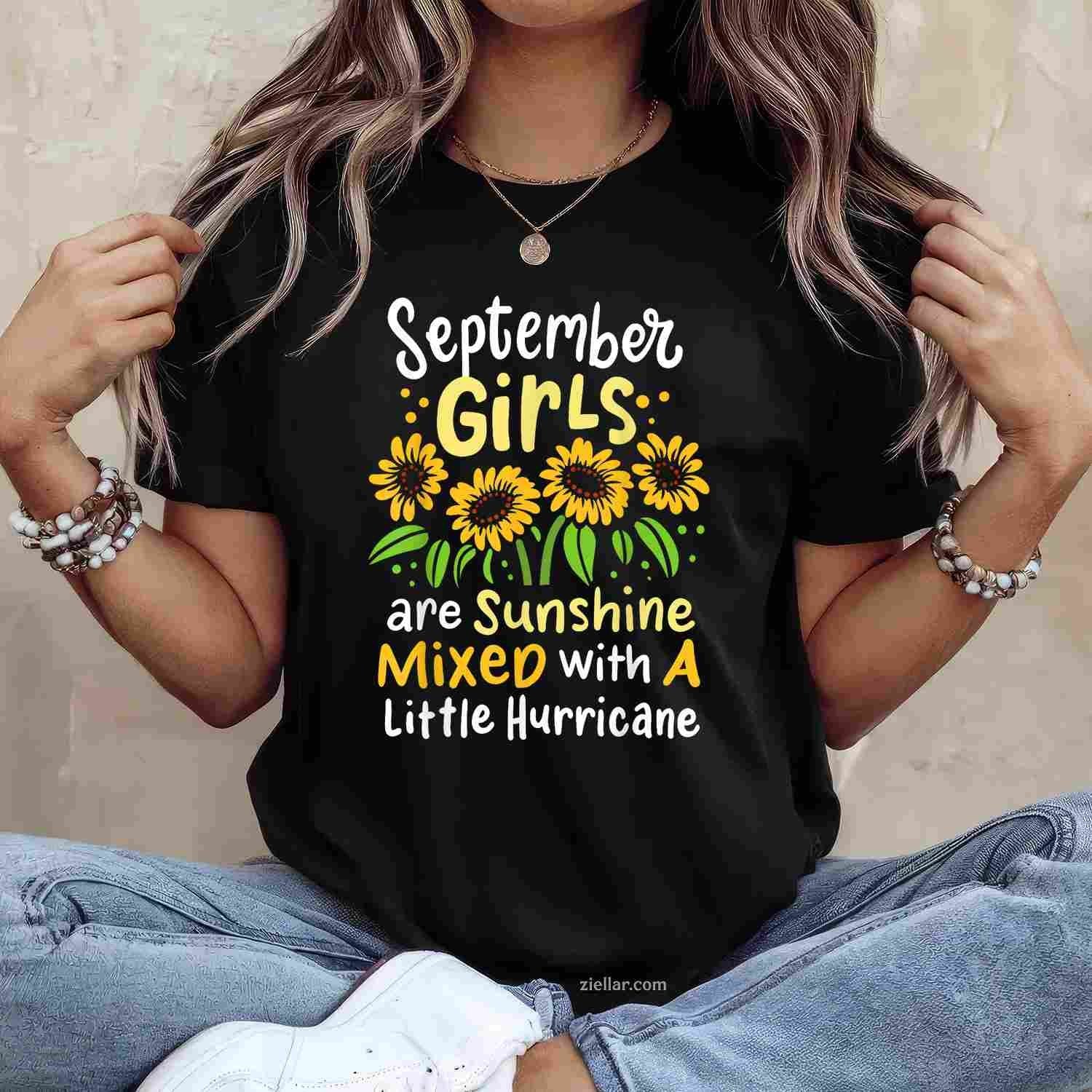 September Birthday for T-Shirt Tee for Men Women Adults Unisex