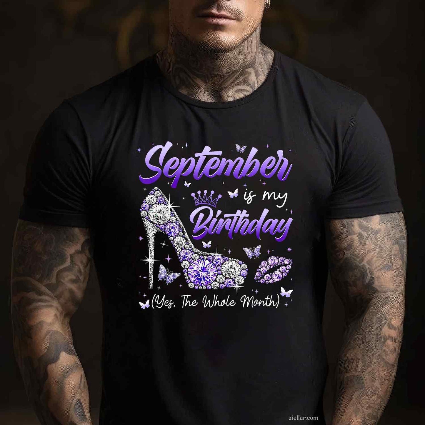September Is My Birthday The Whole Month Girl Women Party T-Shirt Tee