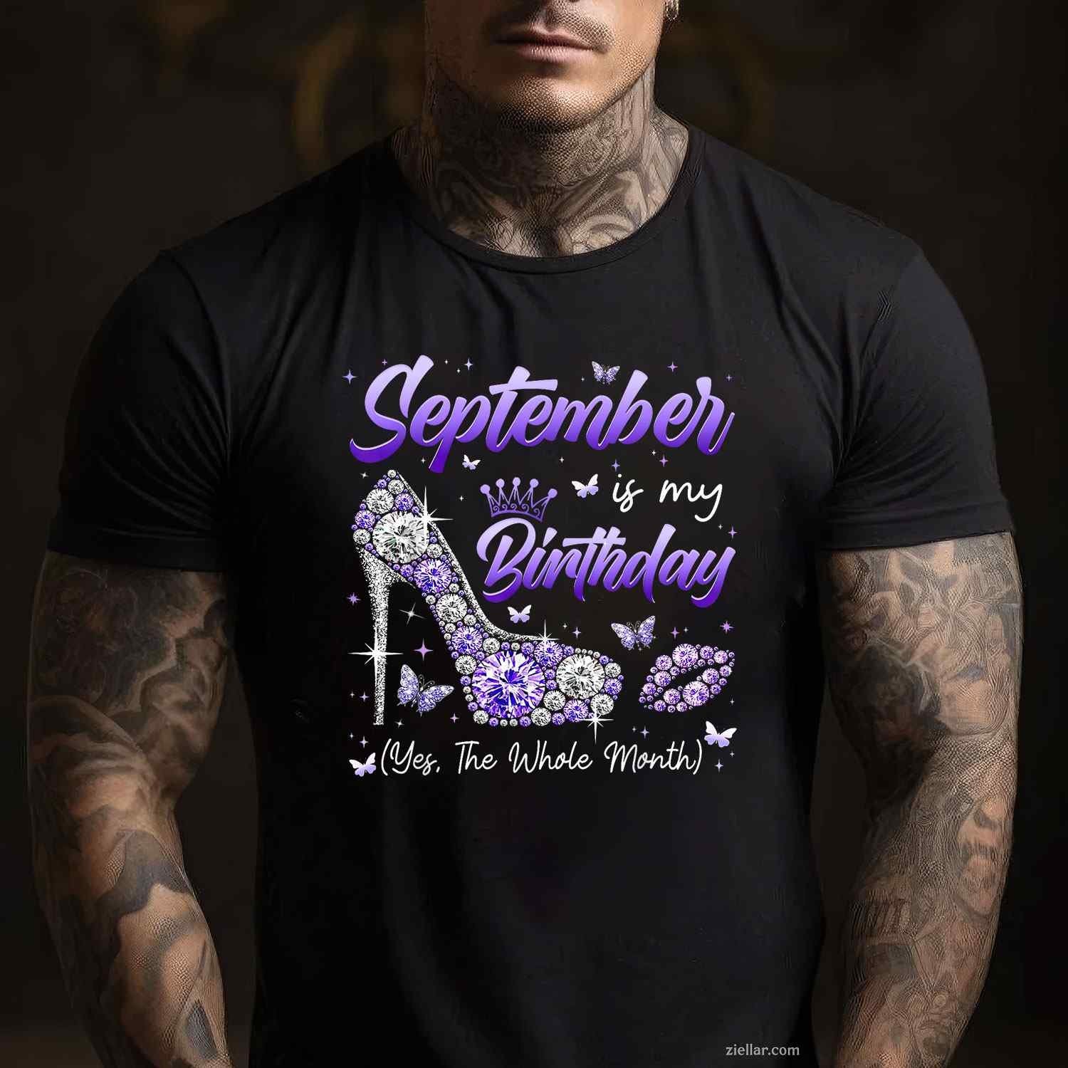 September Is My Birthday The Whole Month Girl Women Party T-Shirt Tee