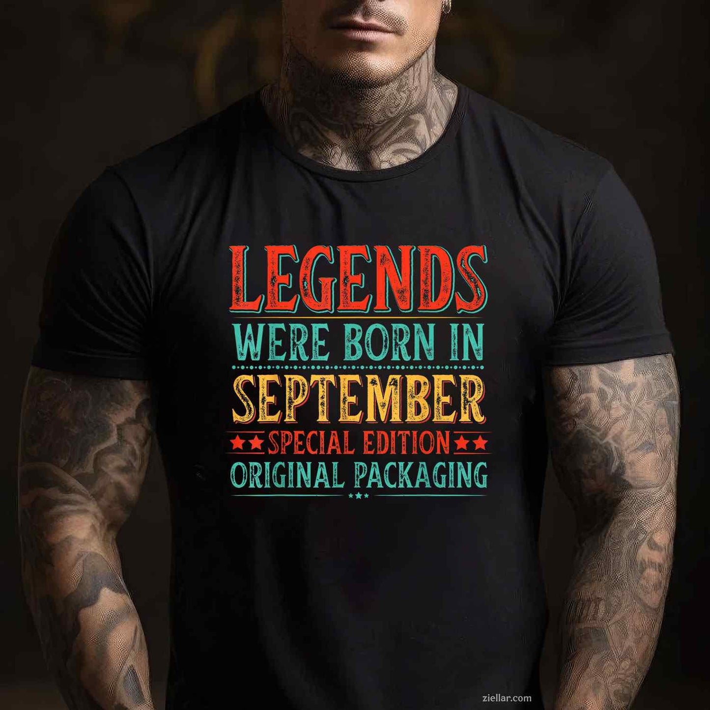 September Birthday Legends Were Born in September Funny T-Shirt Tee for Men Women Adults Unisex